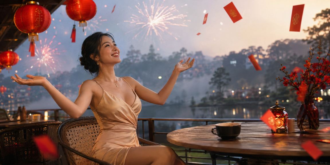 Người dùng tại Đà Lạt nhận thưởng và kiểm tra số dư tài khoản b17 khi ngồi uống cà phê