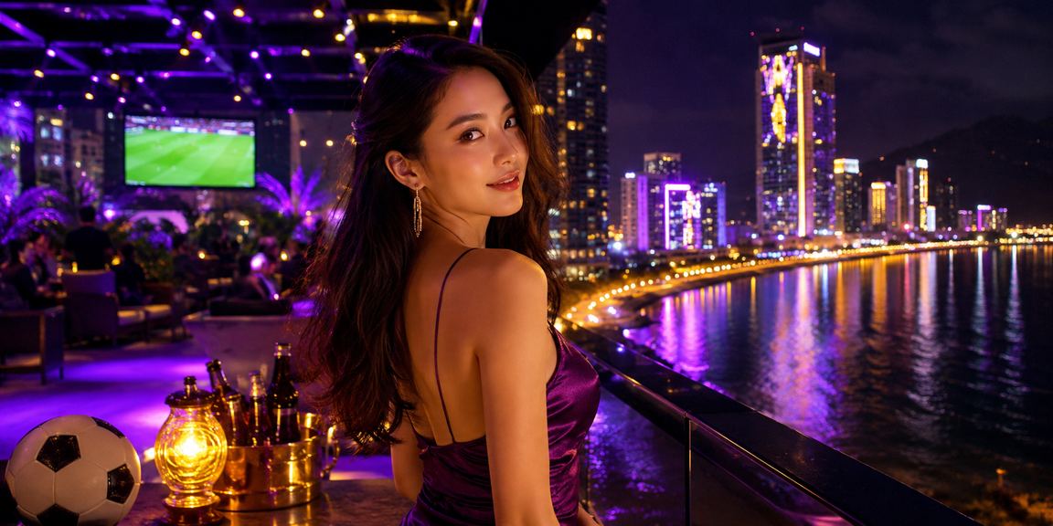Người dùng tại bãi biển Đà Nẵng chơi cược trực tuyến trên điện thoại buổi chiều