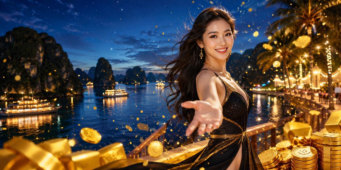 Cảnh đăng nhập an toàn tại bãi biển Hạ Long