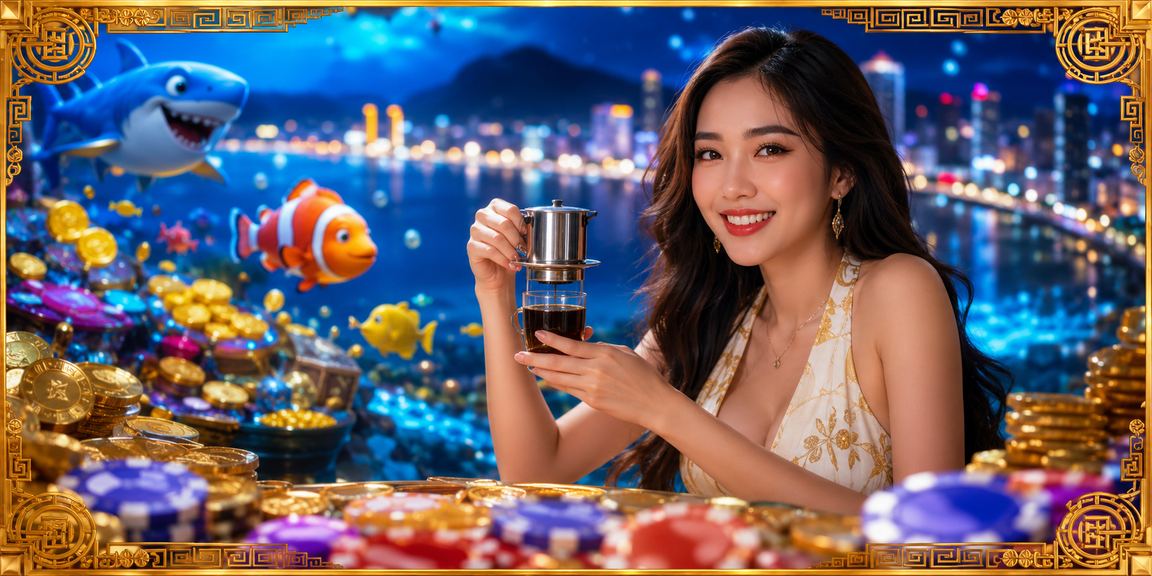 Người dùng tại Quy Nhơn nạp tiền và chơi casino betting qua ứng dụng di động khi uống cà phê